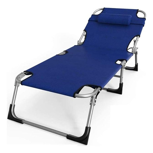 Camastro Plegable, Tumbon Relax, Cama Exterior O Interior Color Azul