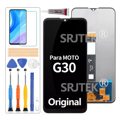 Srjtek Pantalla Táctil Ori Para Moto G30 / G20 / G10 Xt2129 Xt2128 Xt2127 Negro