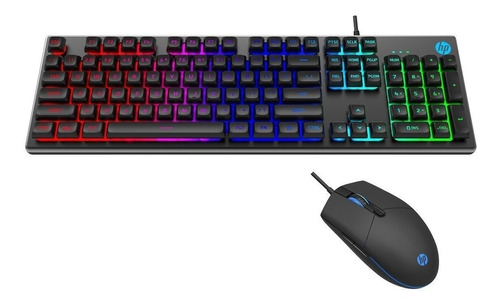 Kit Gamer Teclado Y Mouse Hp Km 300f Layout Español Revogame