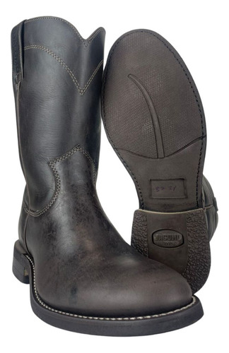 Bota Texana Masculina Jácomo Couro Fossil Ref:0400/bgr