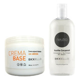 Crema Base Masajes 500g + Aceite Neutro 250ml Biobellus