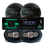 Estéreo Bluetooth Usb + Parlantes 6 PuLG + 6x9 Audio Car