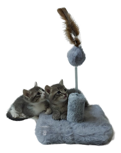 Arranhador Gato Poste Sisal + Mola Com Bolinha Brinquedo Pet