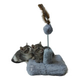 Arranhador Gato Poste Sisal + Mola Com Bolinha Brinquedo Pet