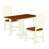 East West Furniture Nddo3-whi-w Norden Juego De 3 Piezas Co.