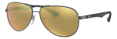 Ray Ban Rb8313 004/n3 Aviator Fibra De Carbono Dorado Espejo