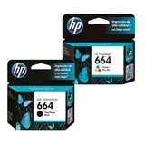 Combo Hp 664 Negro + Color  Original 