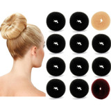 12 Rosquinha Donut Para Fazer Coque Médio Penteado Acessório