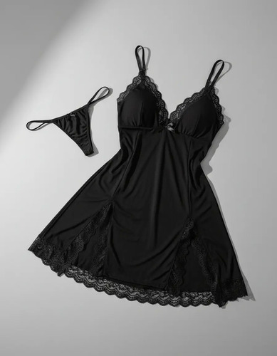 A A Babydoll Lencería Camisón Encaje Sexi Mujer + 4 Calzone
