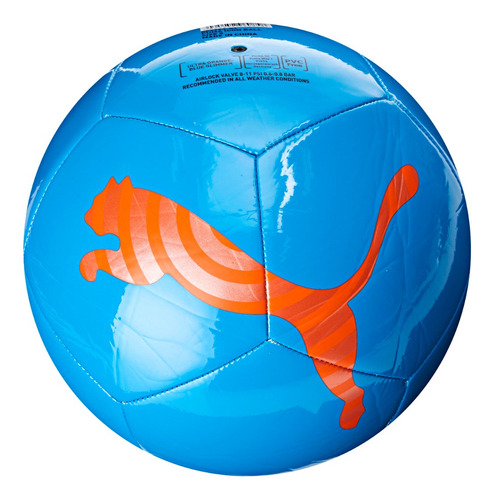 Balón De Fútbol Cosido A Máquina Con Forma De Bola Puma, Color Ultra Naranja-azul Brillante