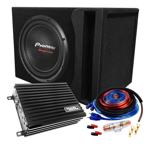 Subwoofer 12 Pulgadas Pioneer Cajon + Cables + Potencia 600w