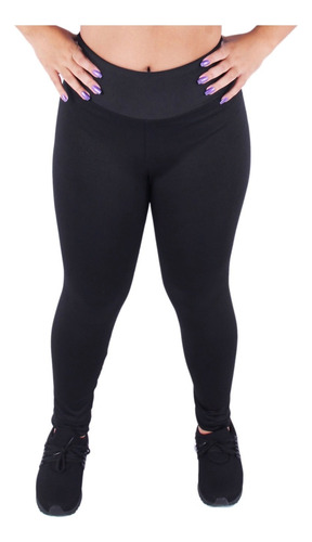 Calça Legging Feminina Cintura Alta Leg Escolar Academia Pmg