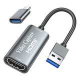 Tarjeta De Captura De Vídeo, Fulfalic 4k Hdmi A Usb, Capture