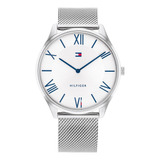 Reloj Tommy Hilfiger Para Hombre De Acero Plateado 1710512 Color Del Fondo Blanco