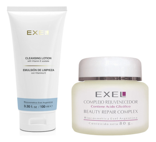 Kit Emulsion De Limpieza Y Crema Antiage Rejuvenecedor Exel