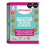 Galletas Morama Chispas Chocolate Almendra Avena Linaza 6 Pz