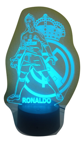 Lampara Led 3d Ilusion Cristiano Ronaldo Futbol Real Madr Sc