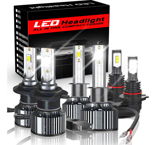 12000lm Faros Led Y Antiniebla Para Volkswagen Gol 2009-2013