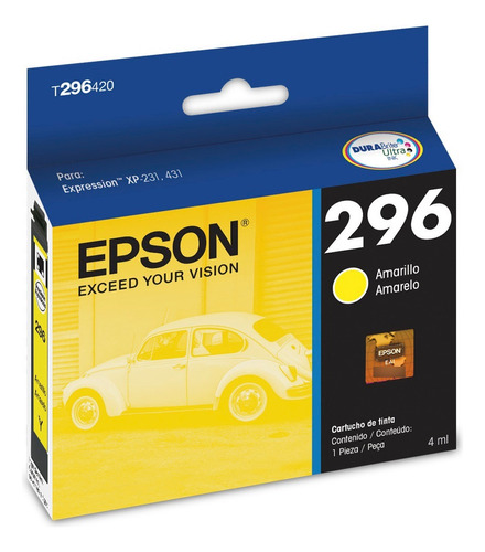 Cartucho Epson 296 Colores Para Xp 231 431 T296320