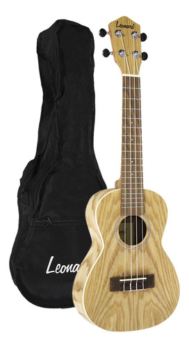 Ukelele Concierto Leonard Uk22 Natural Mate Con Funda