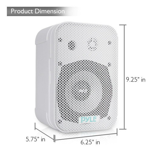 Parlantes Ambientales Exterior Interior Pyle 400watts Blanco