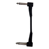 Cable Stagg Interpedal Plug Angular-plug Angular 8cm Negro