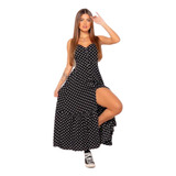 Vestido Feminino Longo Modelador Lastex Soltinho Alça Verão