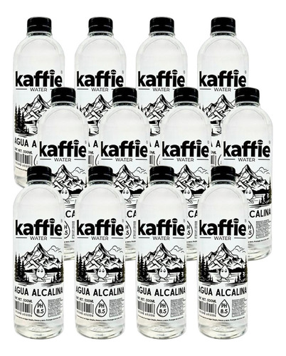 Agua Alcalina Kaffie 8.5ph 12 Pack 500ml Botella Ozonizada