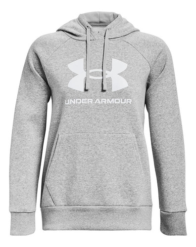 Polerón Big Logo Ua Rival Gris Para Mujer Under Armour