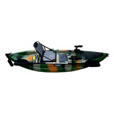 Kayak Para Pesca Con Motor 24lb + Remo 2.9m Laguna Rio Fox Color Militar