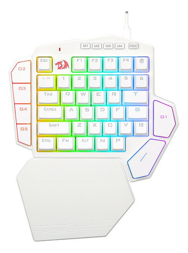 Teclado Redragon Ditix Rgb Branco Switch Azul