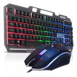 Kit Teclado E Mouse Gamer Rgb Led