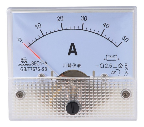 Amperímetro De Panel Analógico Dc 0~50a