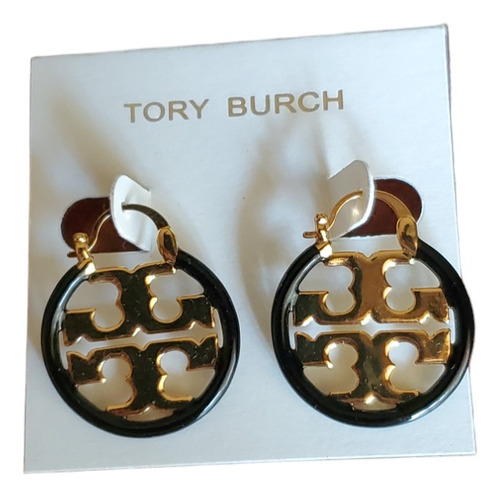 Aretes Tory Burch Argolla Logo Redondo Clásico 