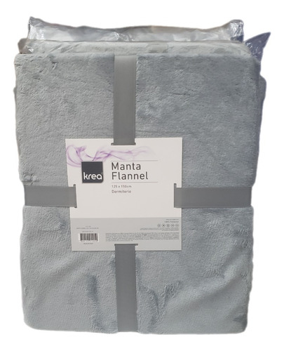 Manta Dormitorio Flannel 125 X 150 Cm Color Gris