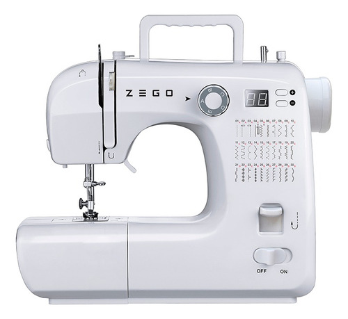 Máquina De Coser Zego Pro 30 Puntadas Overlock 380 P/min Lcd Color Zc3000