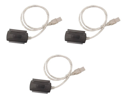  Pack X3 Cable Adaptador Usb Ide Sata 2.0 Disco Duro Externo