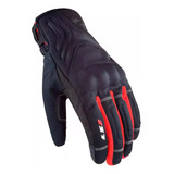 Guantes Ls2 Hombre Jet 2 Negro Corto Fas Motos Color Rojo Talle Xl