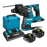 Martelete Combinado A Bateria 18v Dhr282pt2j 220v Makita Cor Azul