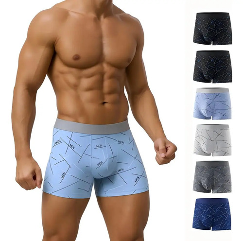 6pz Bóxer Caballero Pack Ropa Interior Calzón Algodón Boxers | MercadoLibre