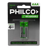 Pila Aaa Alcalina Philco Recargable Blister X 2