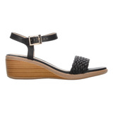 Sandalias Casual Paulie Color Negro Con Plataforma Mujer 