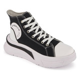 Sneaker Deportivos Prx61900 Dama Negro Cosido