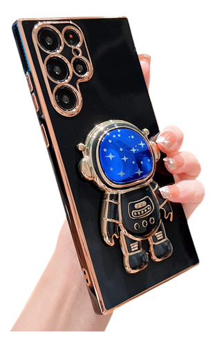 Funda Para Samsung Galaxy S22 Ultra 3d Astronauta - Negro