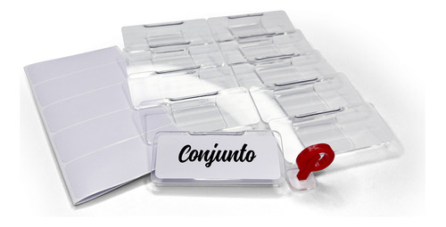 Placa Identificadora Para Cestos Organizadores (10und) Cor Transparente