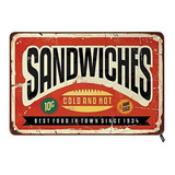 Sandwiches Swono Carteles De Chapa, Comida Fria Y Caliente M