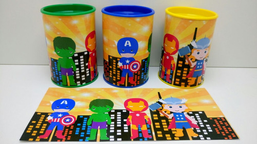 20 Cofrinhos Personalizados Vingadores Baby