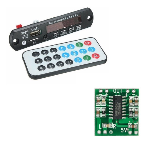 Modulo Mp3 Bluetooth Y Modulo Amplificador De Audio Pam8403