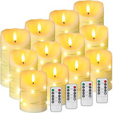 12 Velas Parpadeantes De Navidad Sin Con Cadena De Luces Int