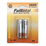 Pilas Aa Recargables 1.2v-2600mah Full Total